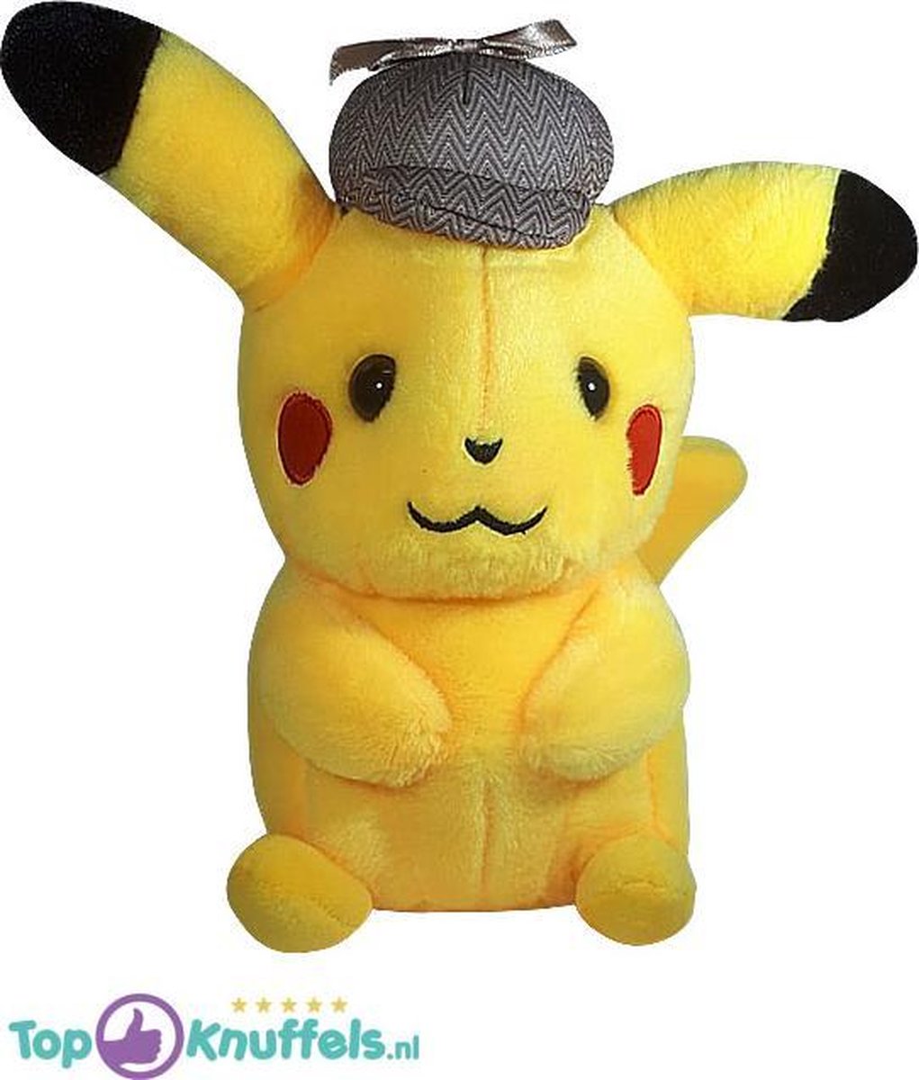 Pokemon Detective Pikachu Smile Pluche Knuffel 30 cm | Pokemon Detective Plush Peluche Toy | Knuffeldier voor kinderen | Pokémon